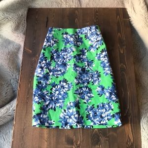 J. Crew factory Floral Pencil skirt